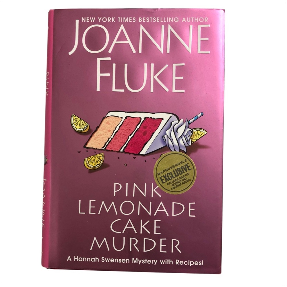 Joanne Fluke | Signed Pink Lemonade Cake Murder Mystery Book Hardcover